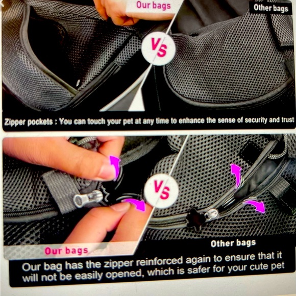 COPY - Reflective Pet Sling Carrier  comes in 3 sizes S, M & L as well as 3 col… - Picture 3 of 11